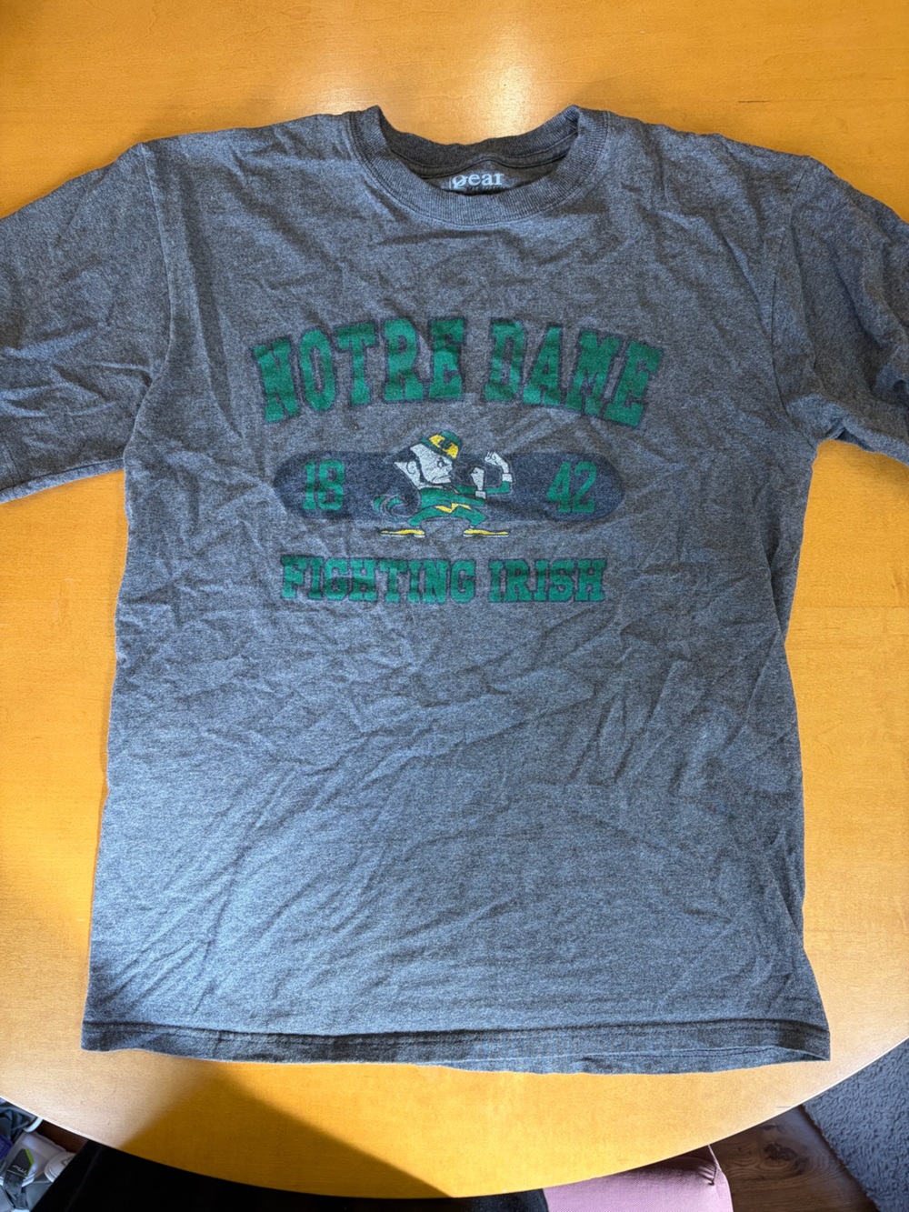 Notre Dame Adult Gray 'Fighting Irish' Graphic T-Shirt